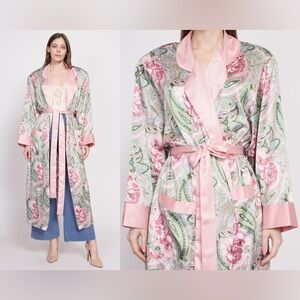 Vtg 90s Gold Label Victoria Secret Floral Robe